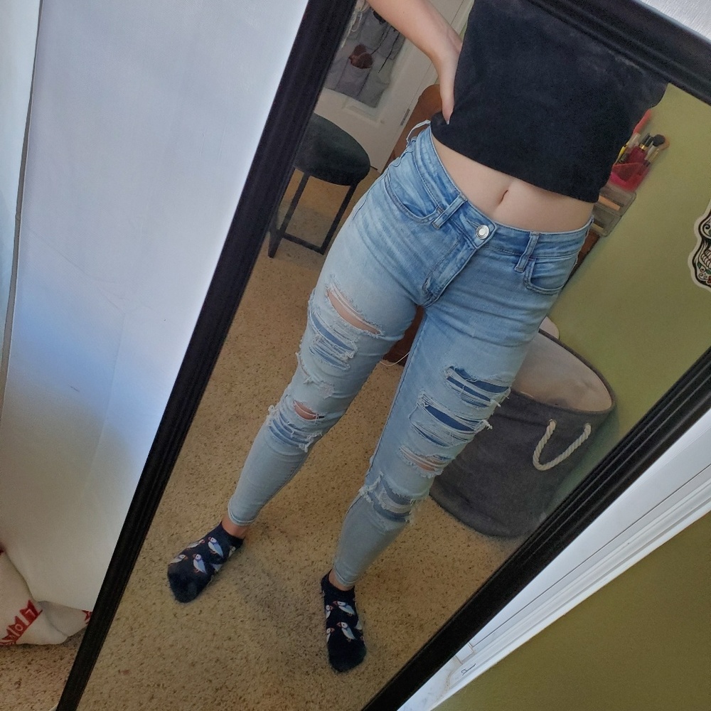 American Eagle Ripped Skinny Jeans